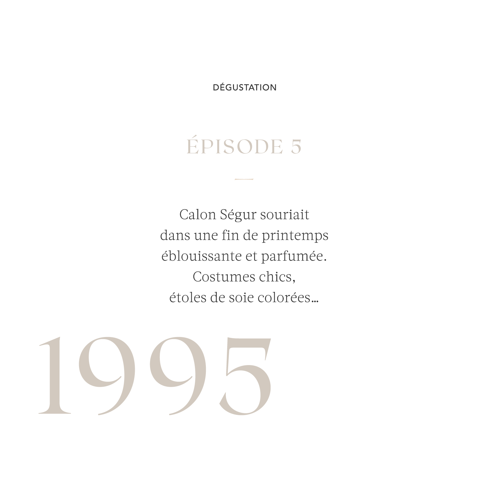 Histoire de dégustation / 1995